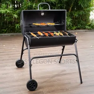 BBQ Stand Charcoal Meat Fish Grill Barbecue With Fork