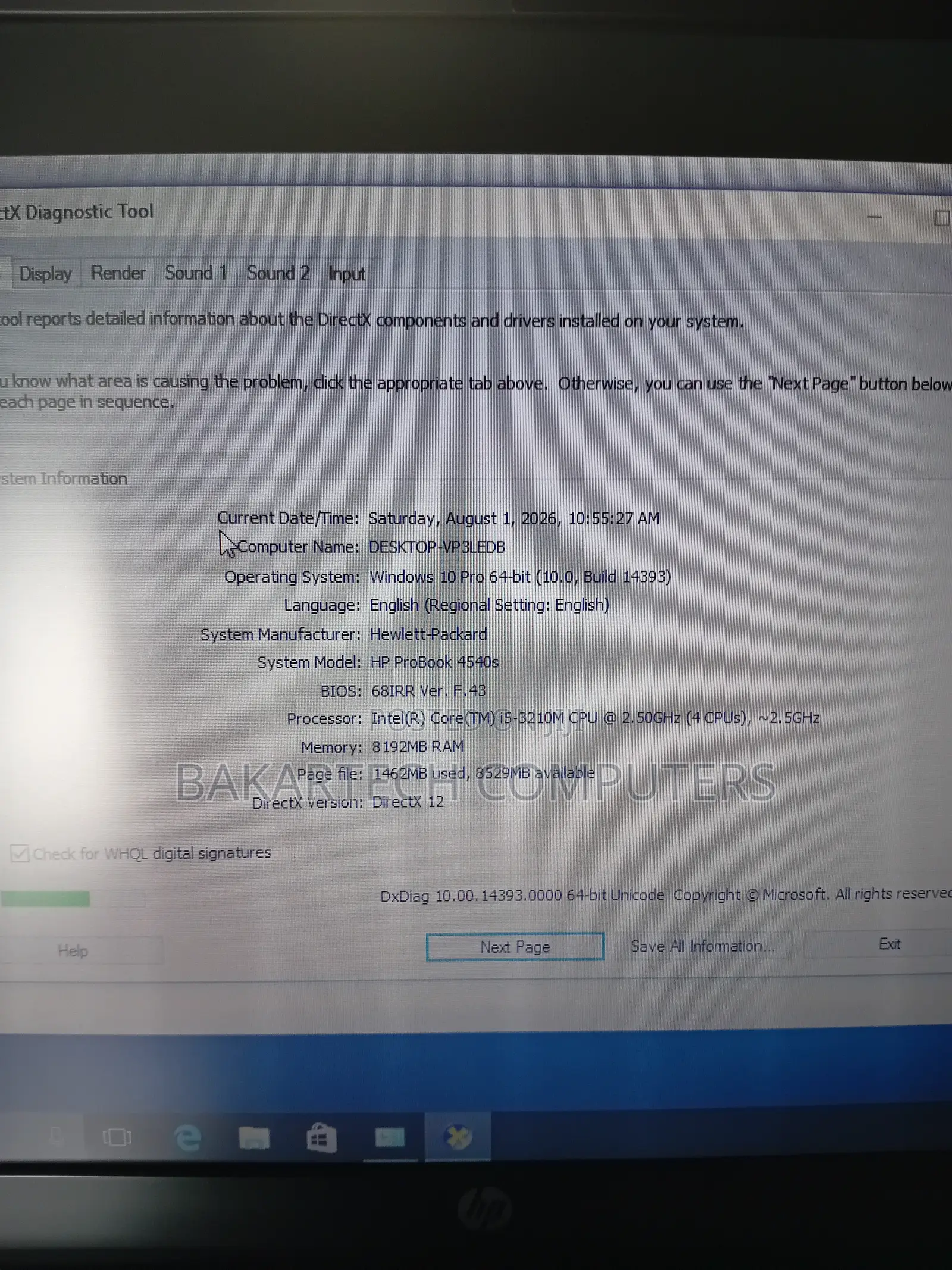 Laptop HP ProBook 4540S 8GB Intel Core 5 HDD 500GB