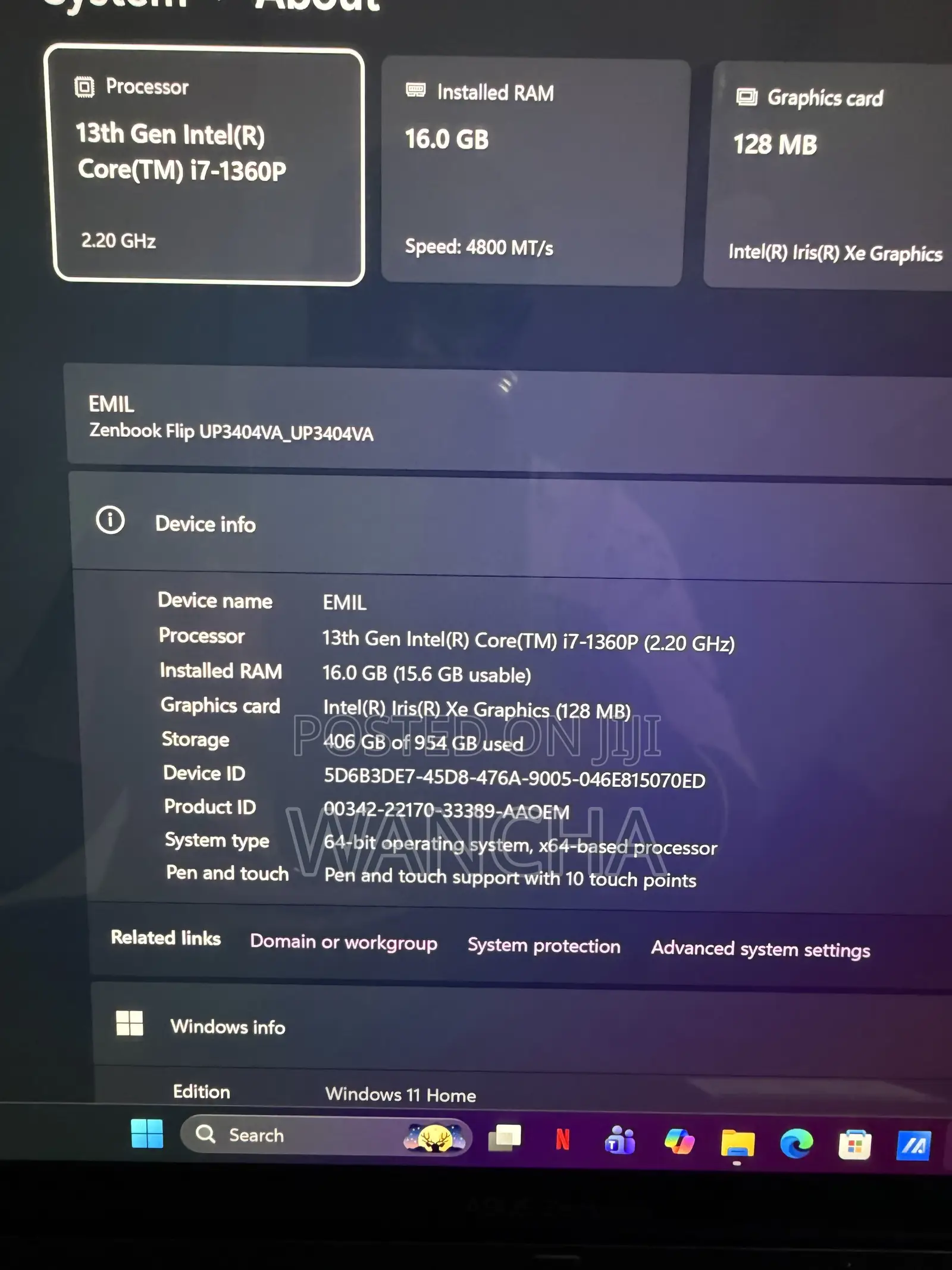 Laptop Asus Zenbook S 14 OLED 16GB Intel Core i7 SSD 1T