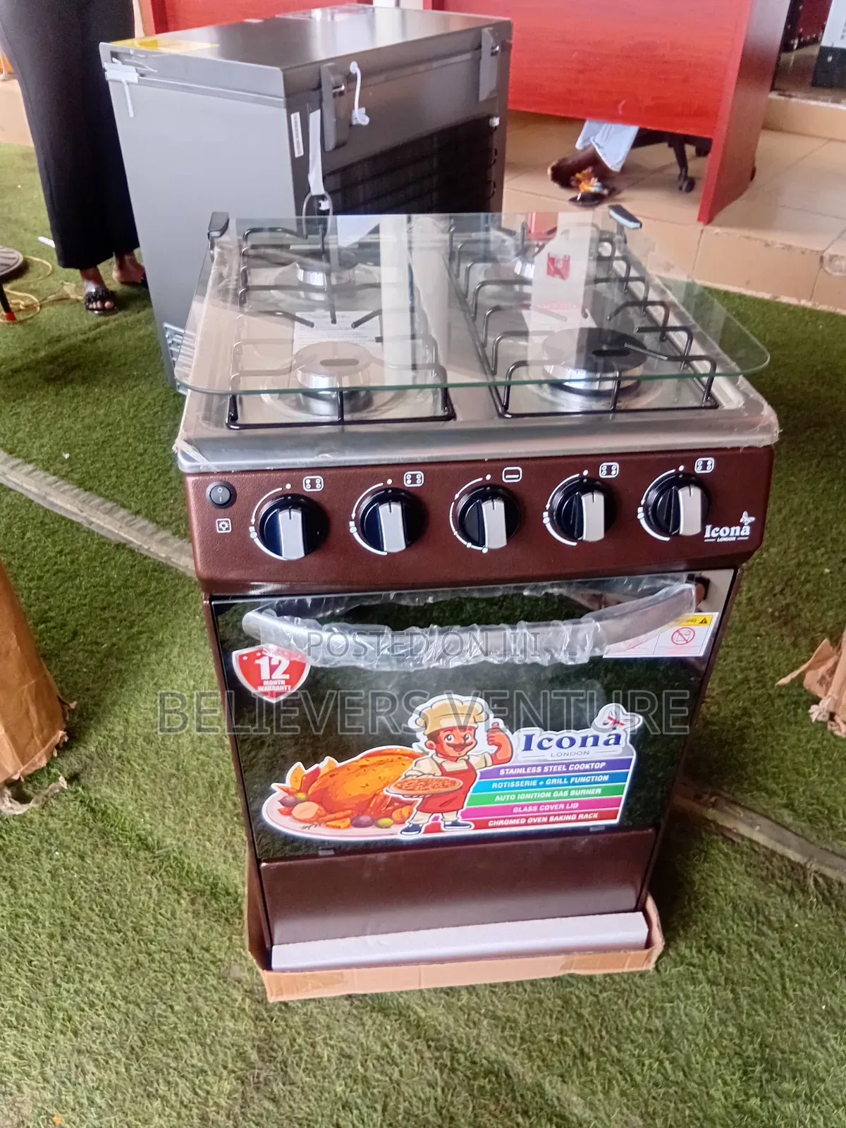 Icona 50×50 Standing Gas Cooker – Auto Ignition Grill