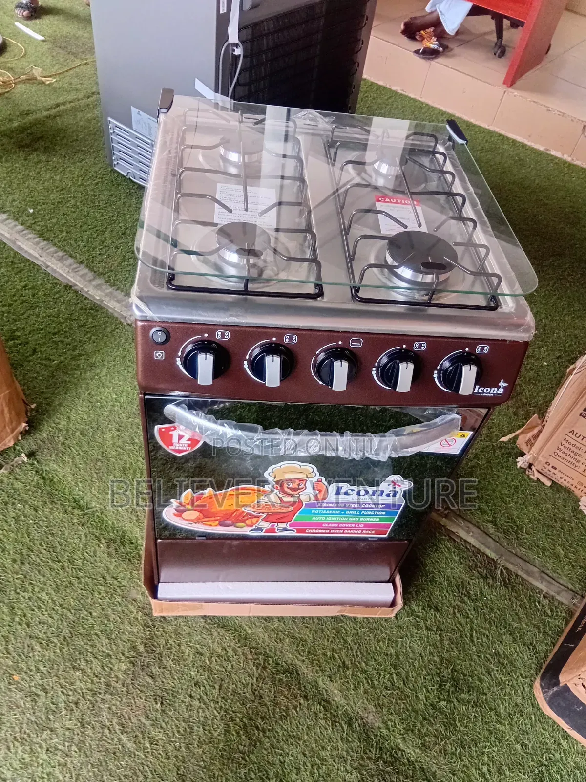Brand New Icona 50×50 Gas Cooker – Durable Oven Grill