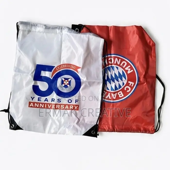 Drawstring Bag Red / White