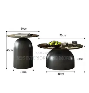Round Center Table (Smoked Glass Top)