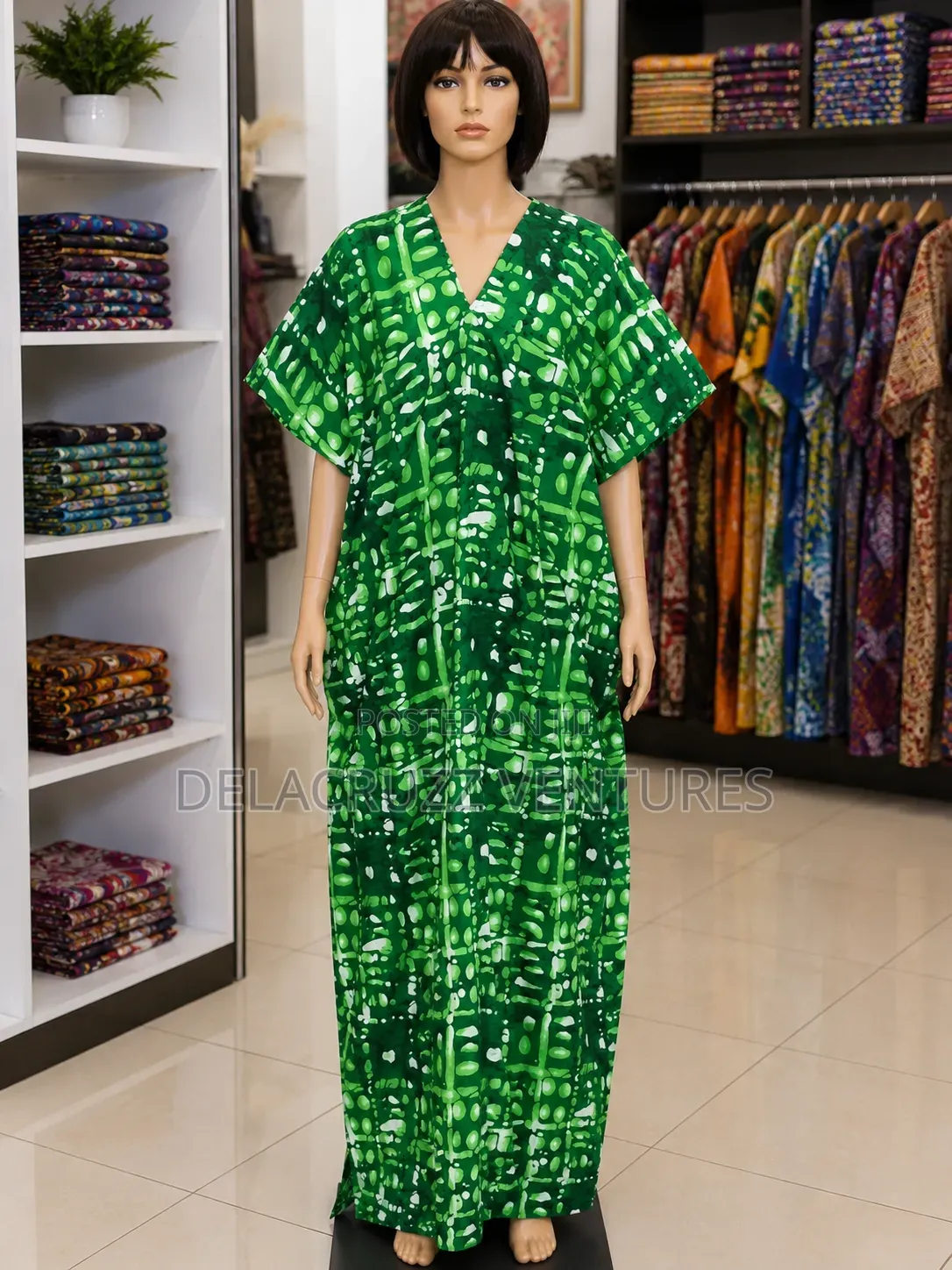 Ankara African Print Long Bubu Dress