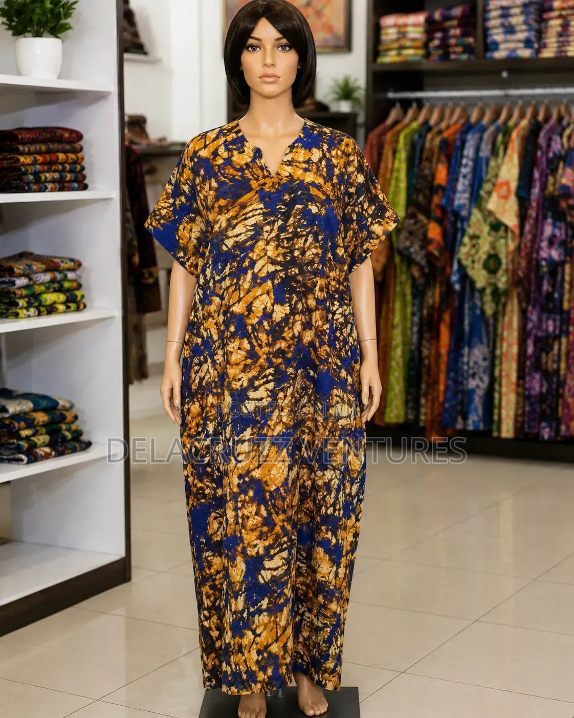 Ankara African Print Long Bubu Dress