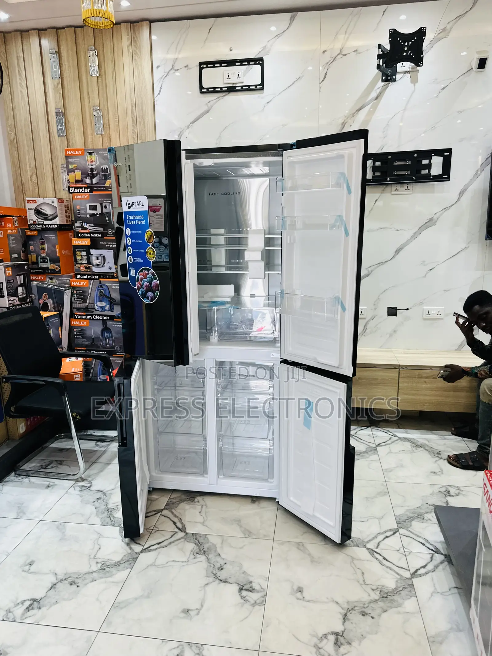 Hot Deals on Pearl PF-630mdbg-2gb 482L Double Door Fridge