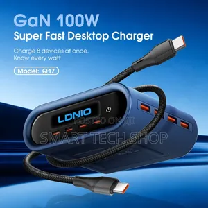 LDNIO Q17 100W GaN Charging Station for Laptops Mackbooks Tablets Etc