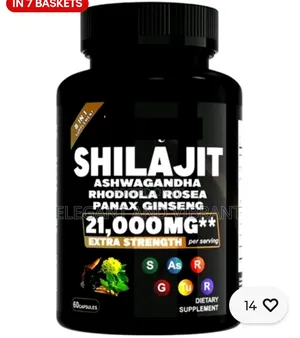 Shilajit 21,000mg 60Caps Asphaltum Naturally Fulvic Acid/Rhodiola