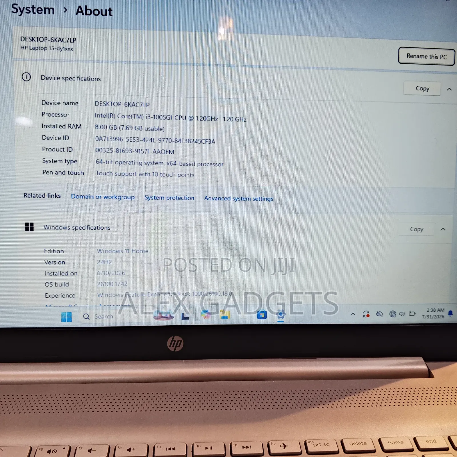 Laptop HP 8GB Intel Core i3 SSD 256GB