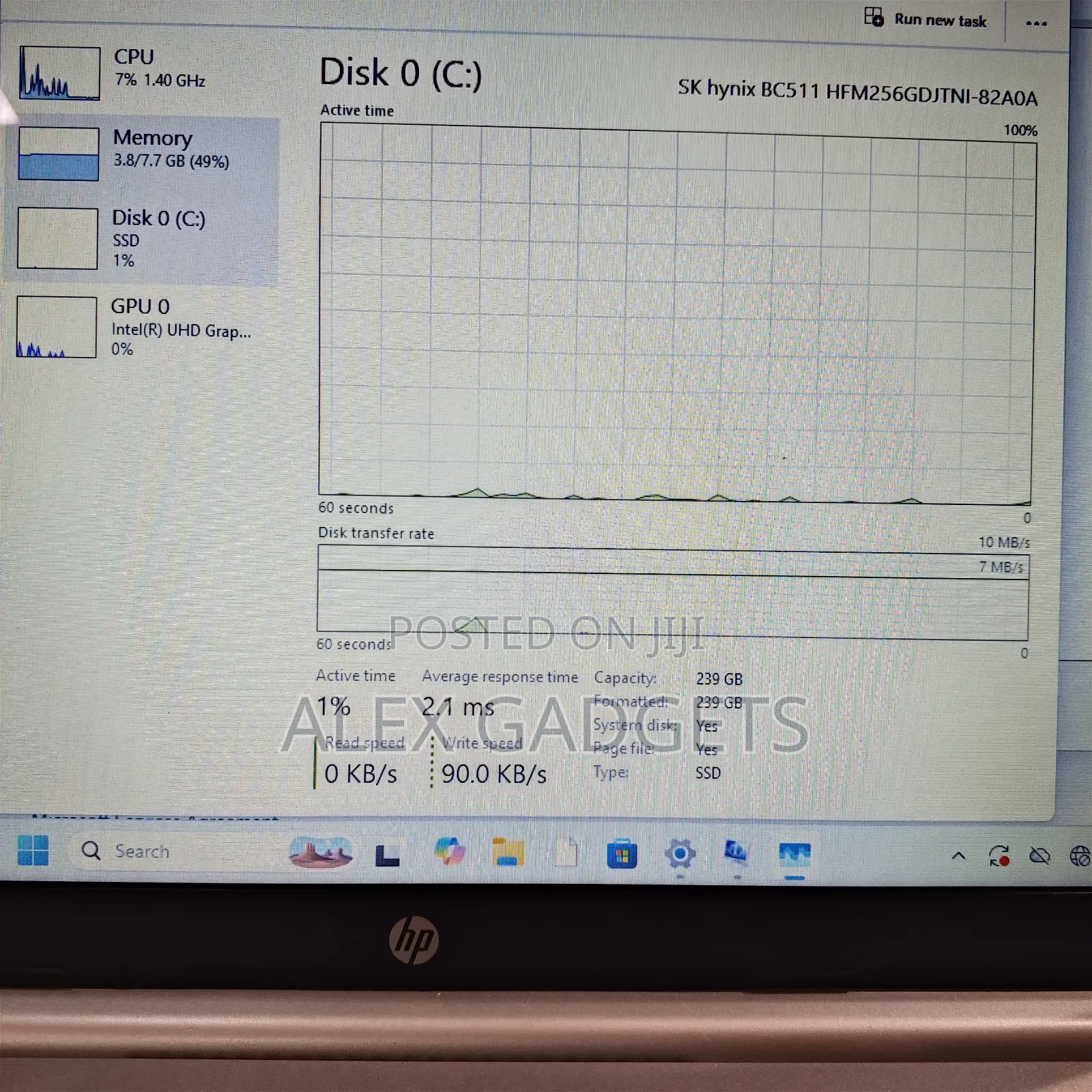Laptop HP 8GB Intel Core i3 SSD 256GB