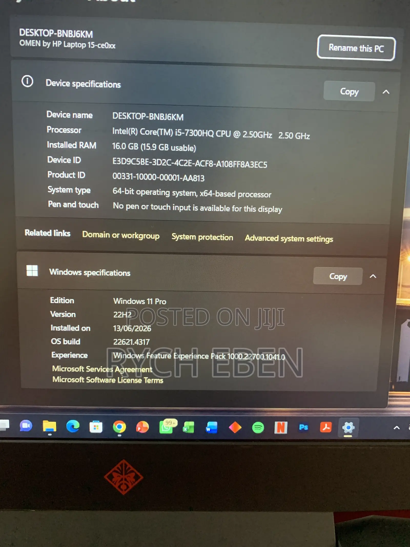 Laptop HP Omen 15 16GB Intel Core i5 HDD+SSD 512GB