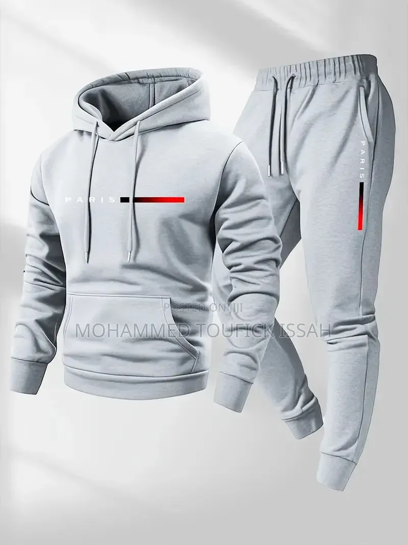 European Casual Men's and Women's Paris Letter Printed Hoodie