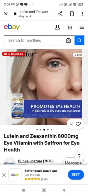 Letein and Zeaxanthin 8000mg Eye Vitamin With Saffron for Eye Health