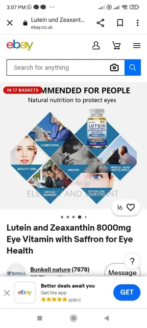 Letein and Zeaxanthin 8000mg Eye Vitamin With Saffron for Eye Health