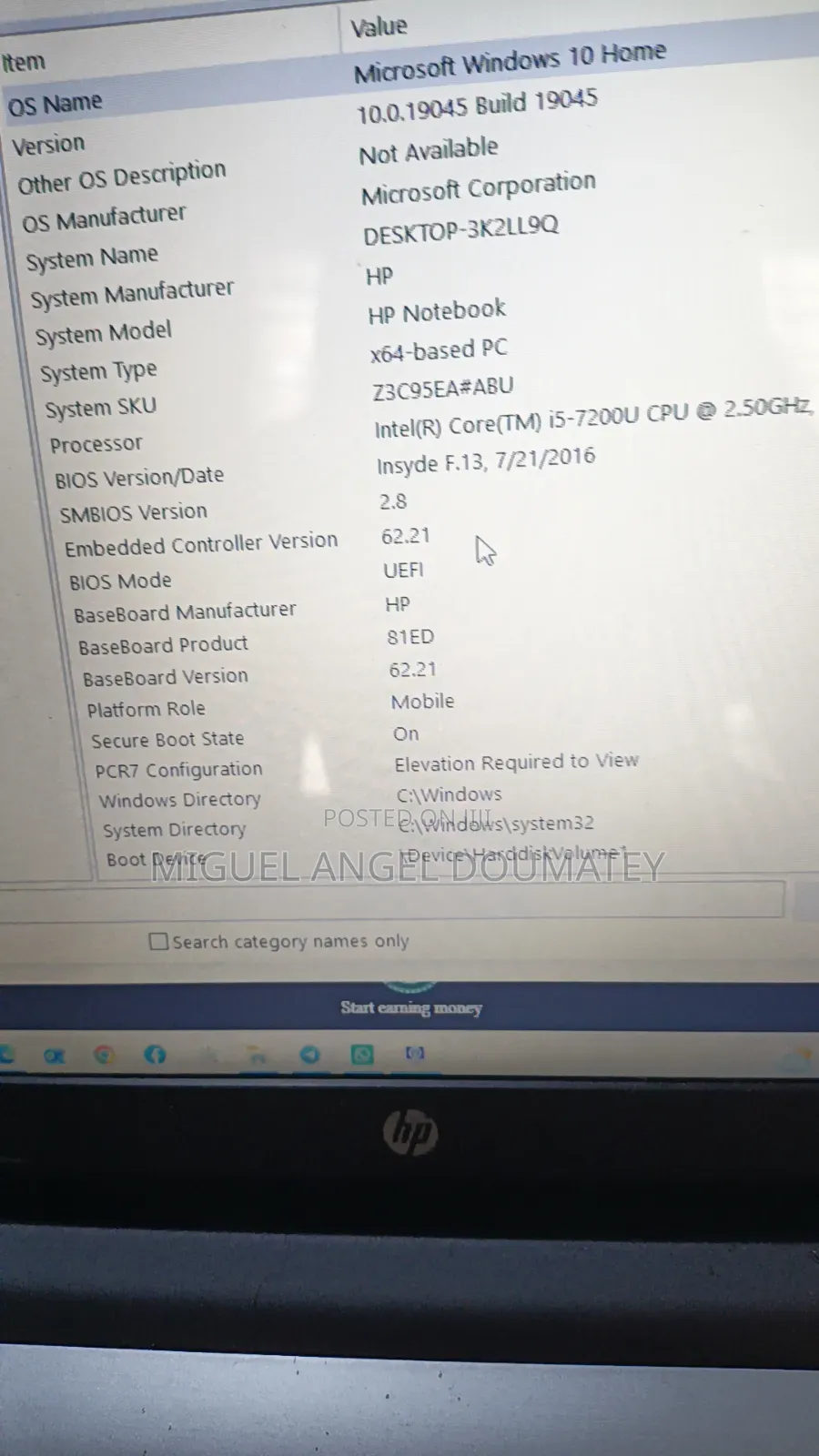 Laptop HP 15 8GB Intel Core i5 HDD 500GB