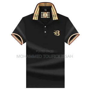 Men's Loose Embroidered Short Sleeved Polo T-Shirt
