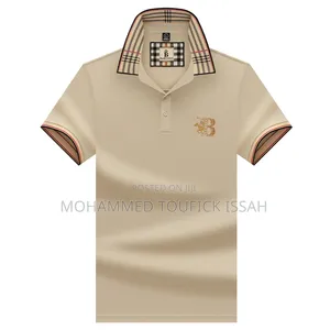 Men's Loose Embroidered Short Sleeved Polo T-Shirt