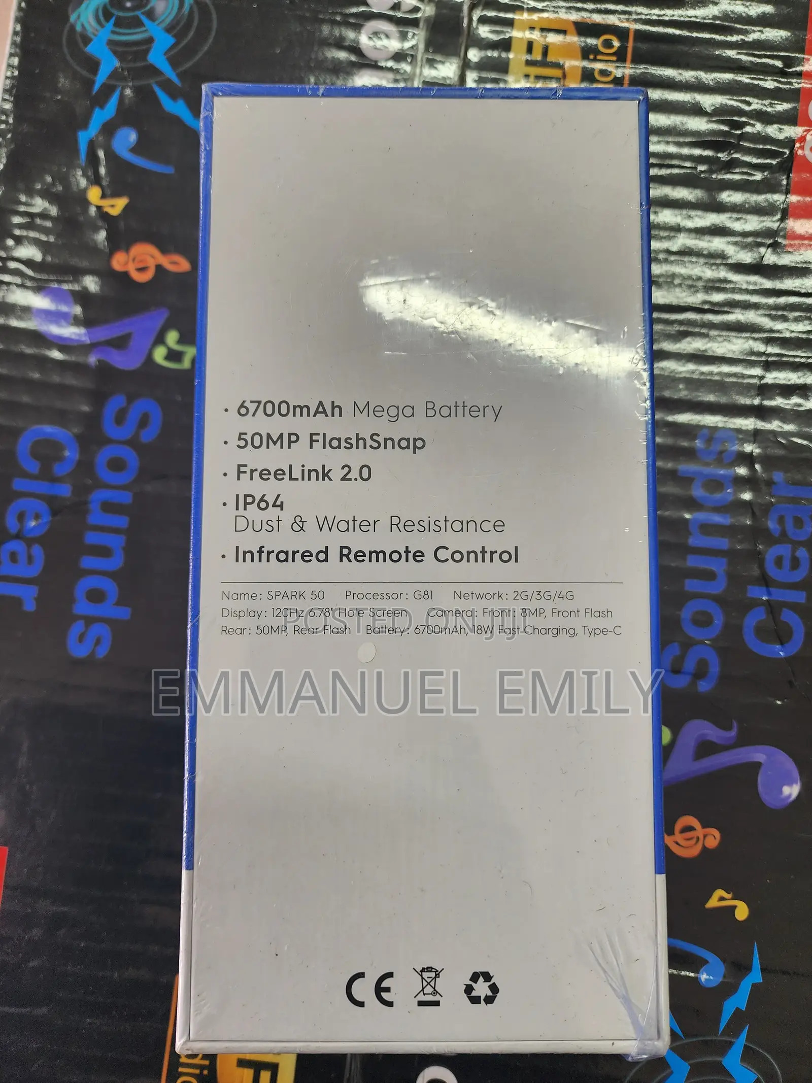 New Tecno Spark 50 128 GB Black
