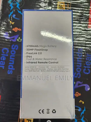 New Tecno Spark 50 128 GB Black