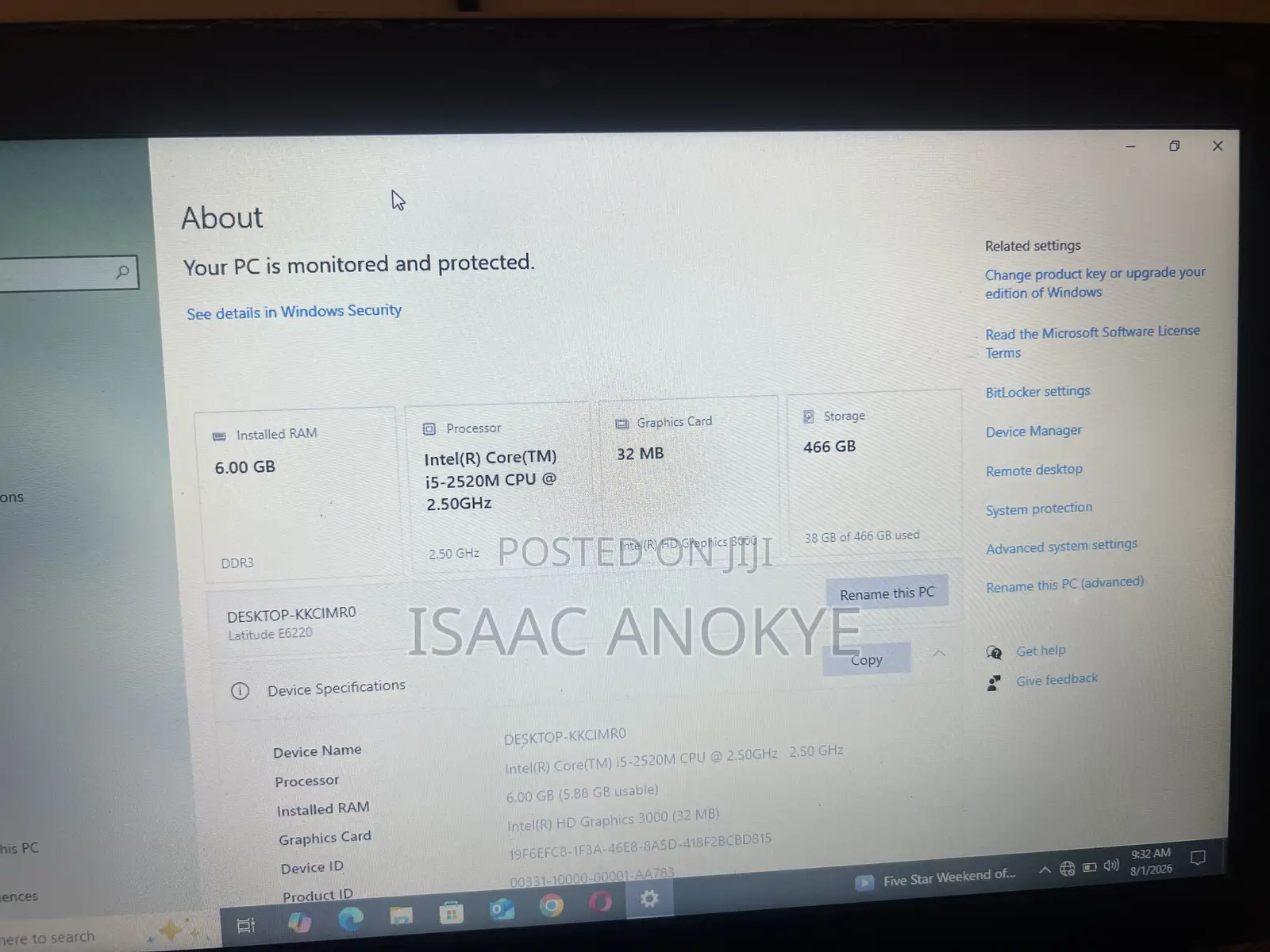 Laptop Dell Latitude 6430u 6GB Intel Core i5 SSD 500GB