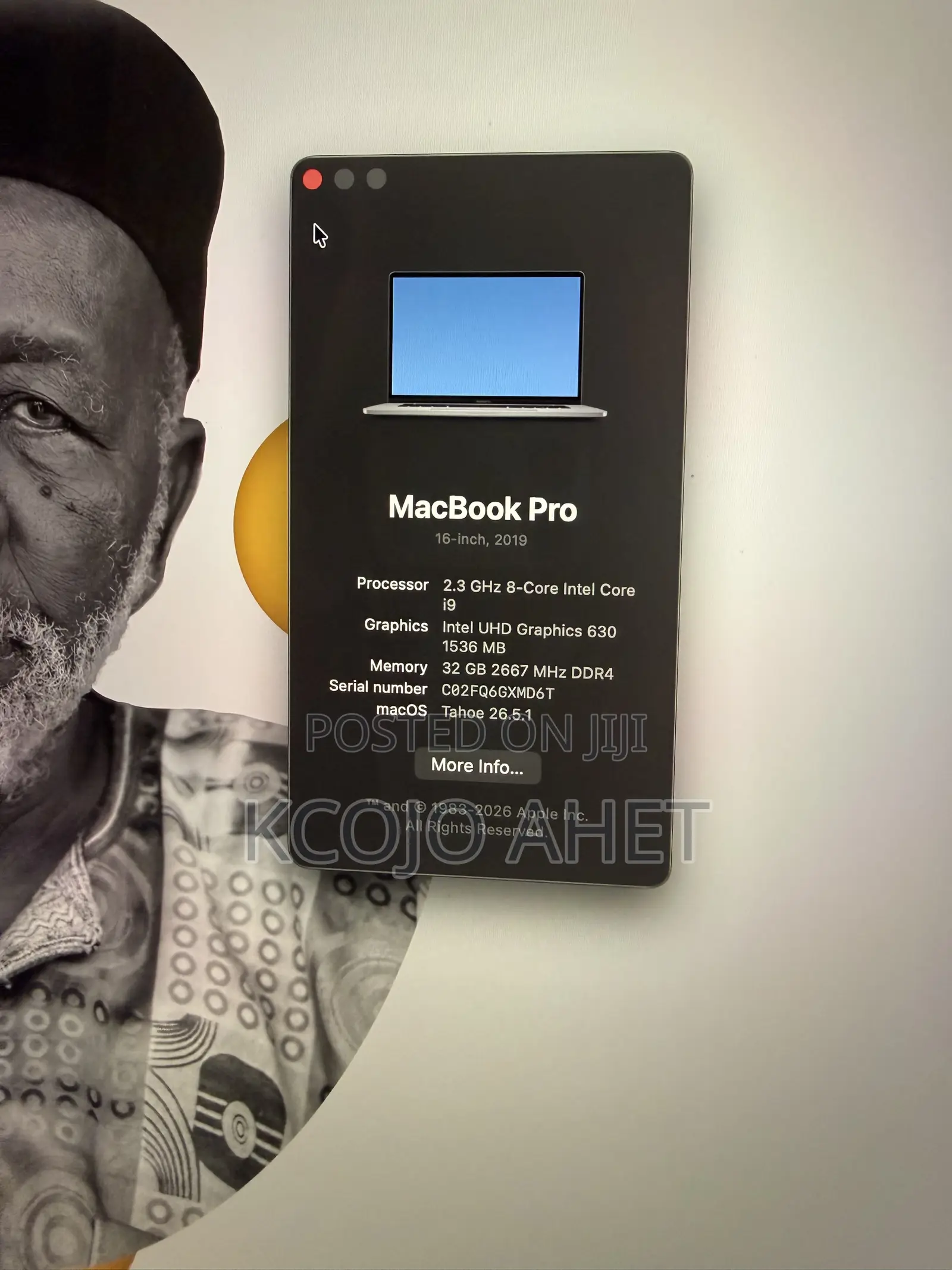 Laptop Apple MacBook Pro 2019 32GB Intel Core i9 SSD 1T