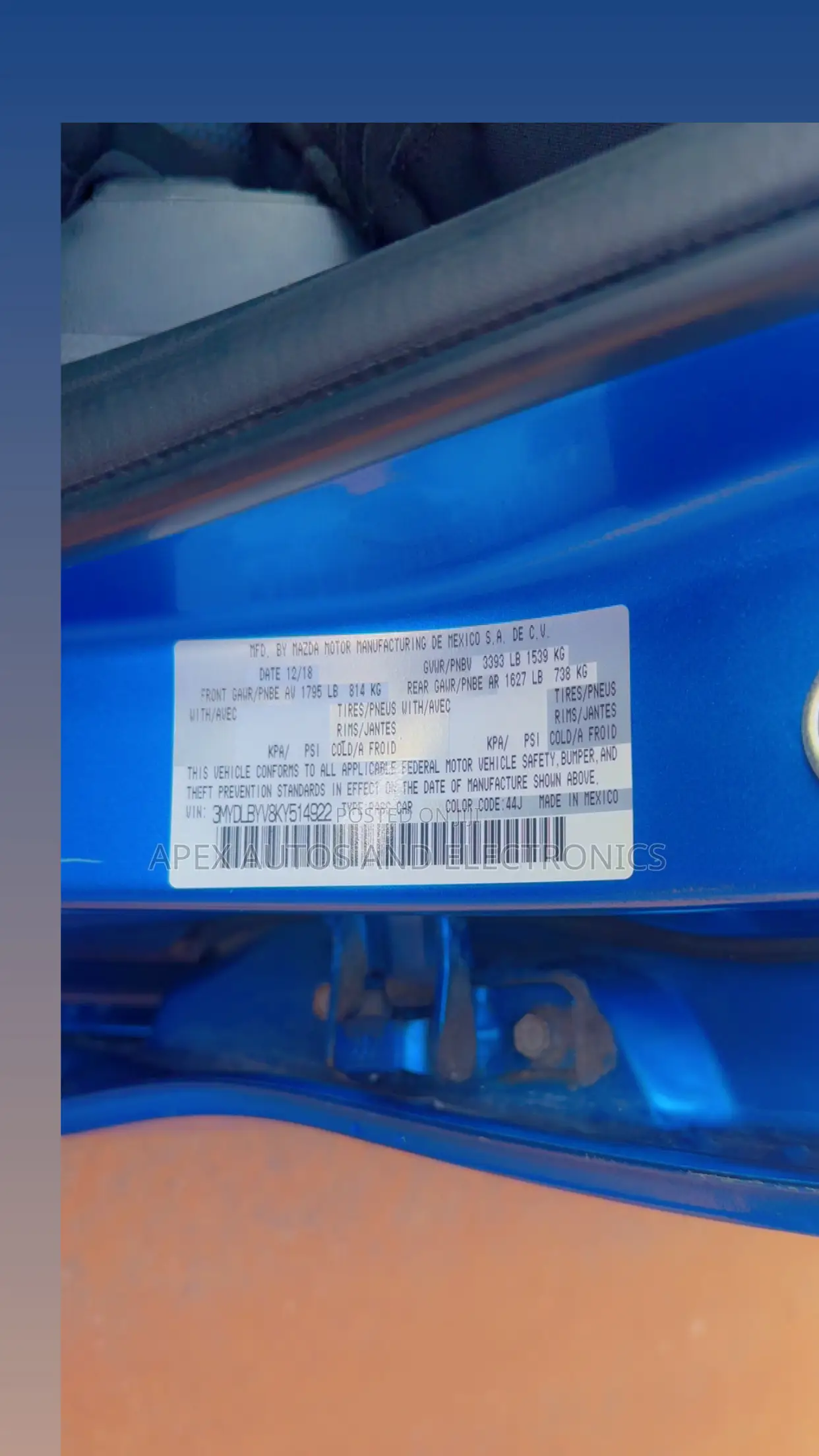 Toyota Yaris iA 1.5 FWD 2019 Blue
