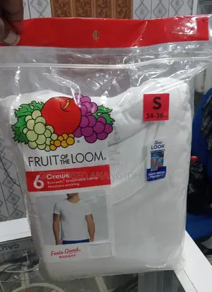 Fruit of the Loom Men's Crew Neck T-Shirt Size:S Undershirts, White
