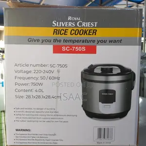 4.0L Silver Crest Rice Cooker.