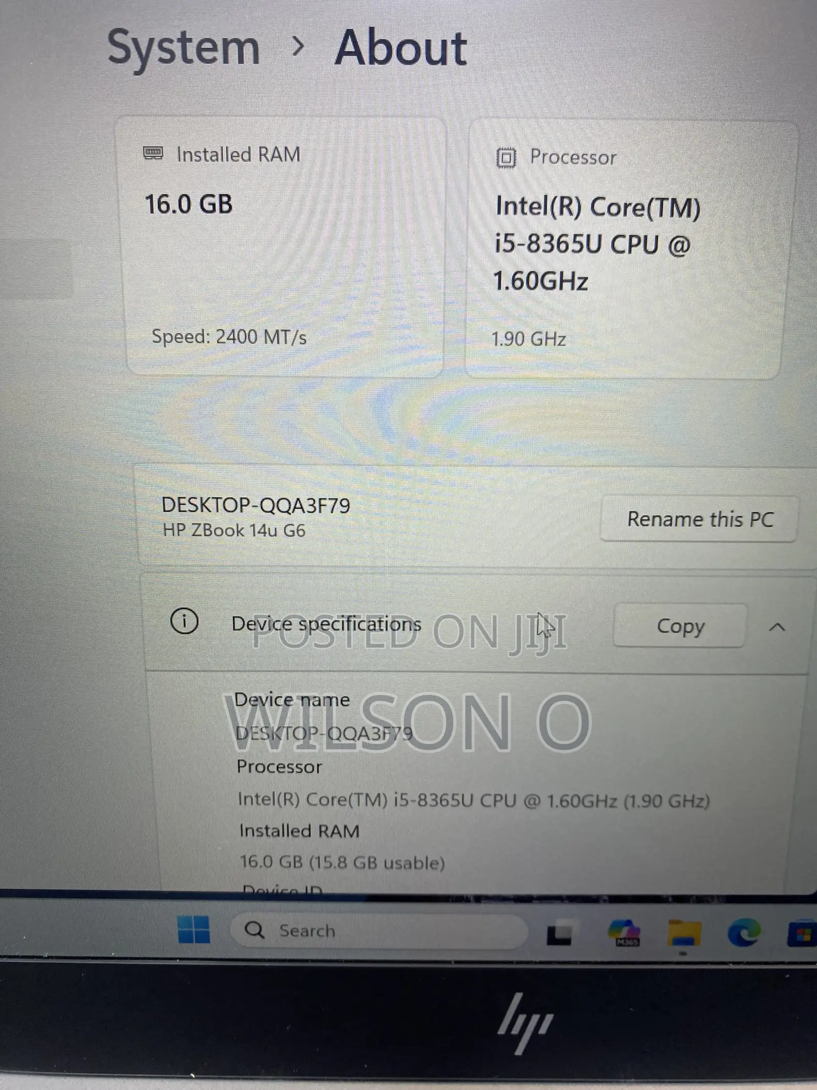 Laptop HP ZBook 14u G6 16GB Intel Core i5 SSD 256GB