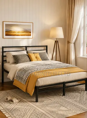 Metal Bed (Double) Black