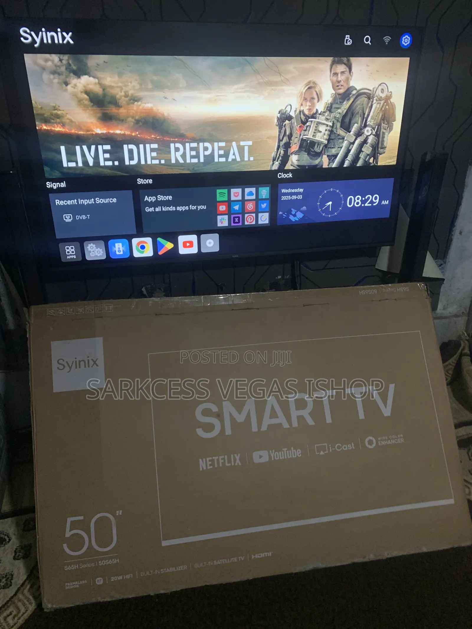 One Month Used Synix 50inces TV
