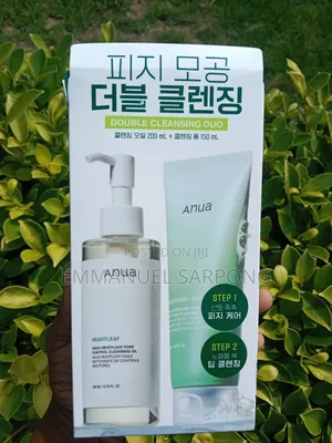Anua Heartleaf Pore Control Cleansing Oil and Cleansing Foam Set