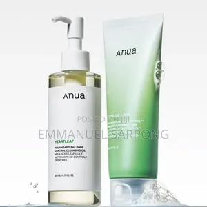 Anua Heartleaf Pore Control Cleansing Oil and Cleansing Foam Set