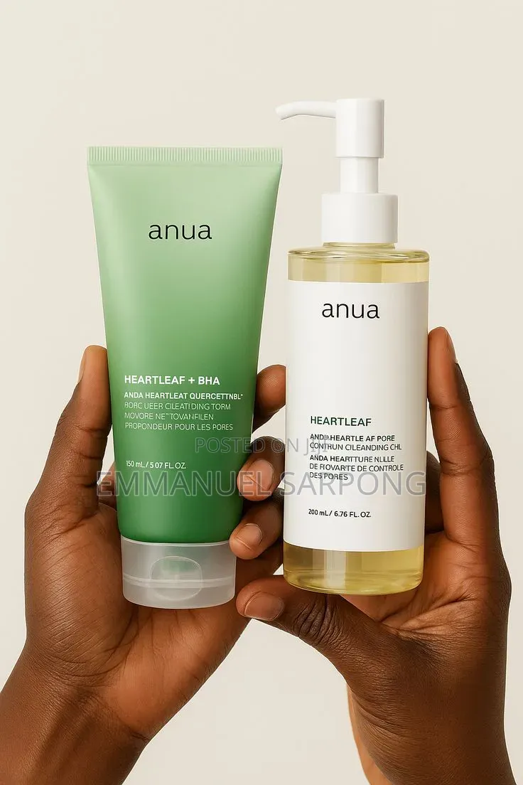 Anua Heartleaf Pore Control Cleansing Oil and Cleansing Foam Set