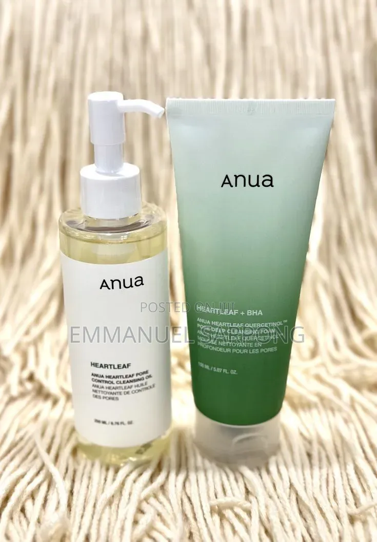 Anua Heartleaf Pore Control Cleansing Oil and Cleansing Foam Set