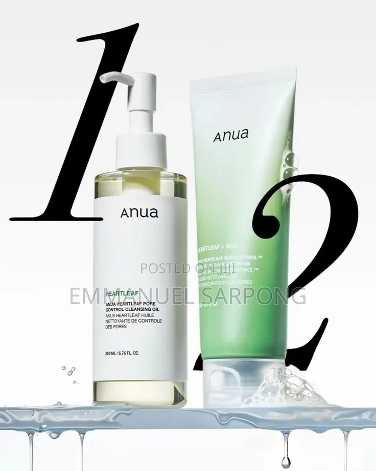 Anua Heartleaf Pore Control Cleansing Oil and Cleansing Foam Set