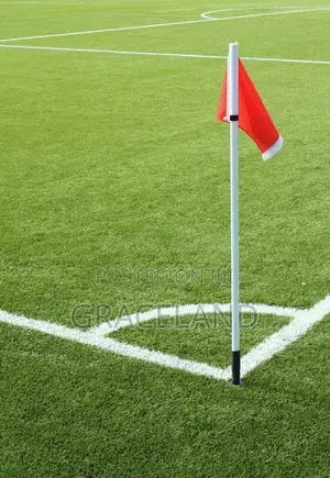 This Is Original Red Flag on the Soccer Field