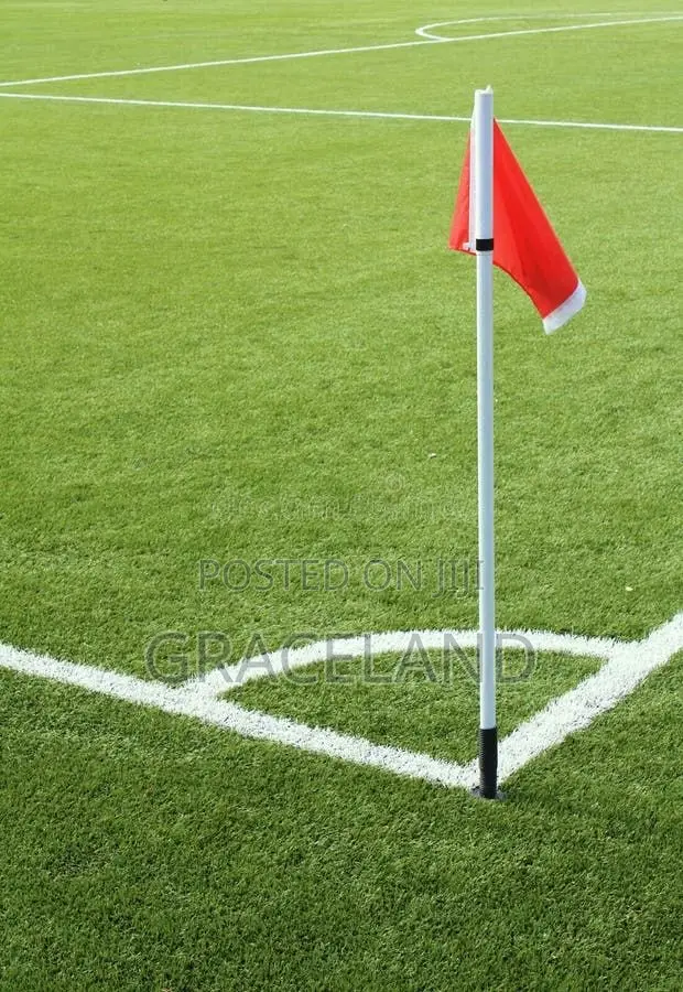 This Is Original Red Flag on the Soccer Field