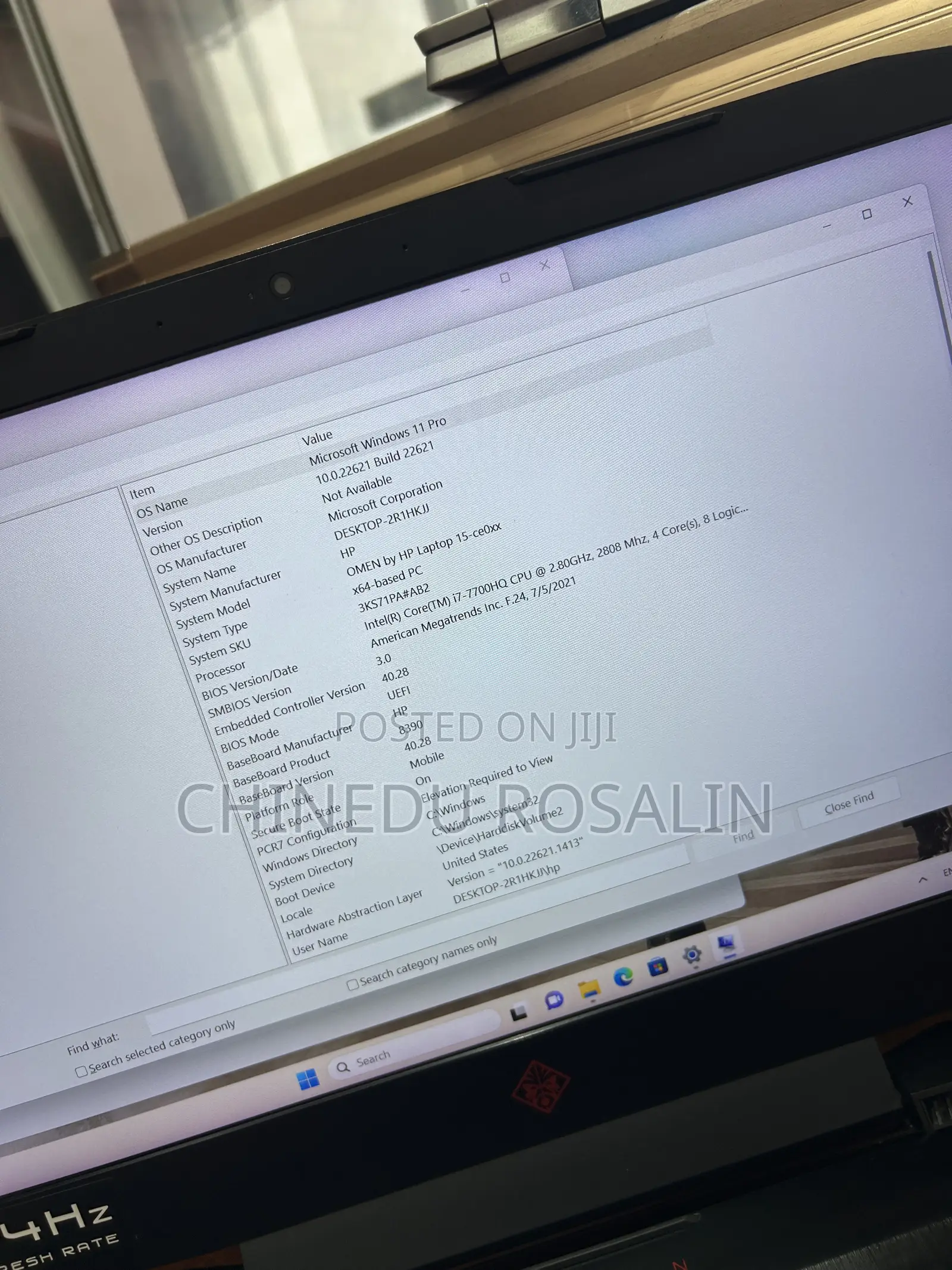 Laptop HP Omen 15-ce0xx 16GB Intel Core i7 SSD 512GB