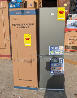 Nasco NASD2-23-SK 170L Double Door Bottom Freezer Refrigerator