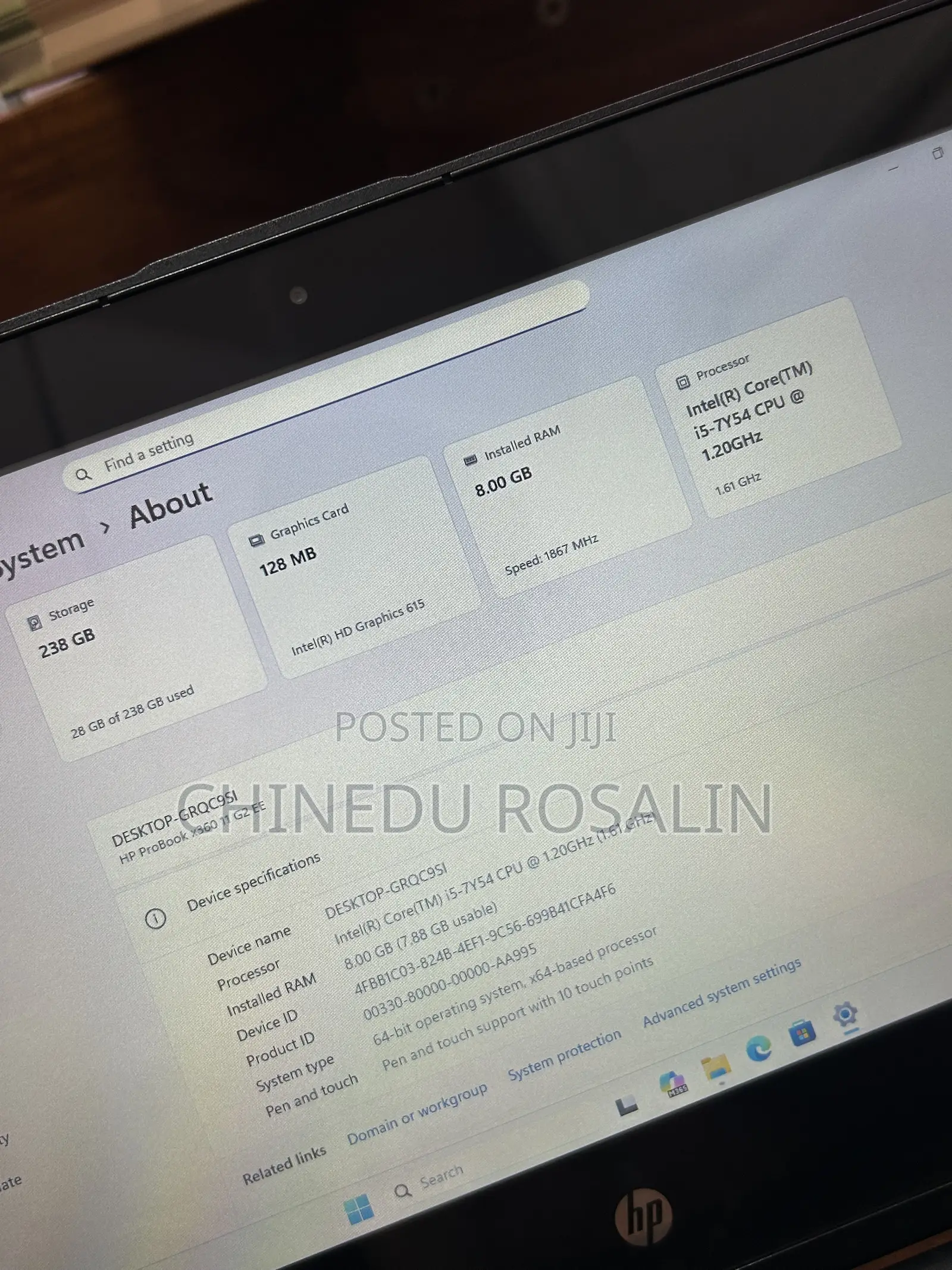 Laptop HP ProBook 11 G2 EE 8GB Intel Core i5 SSD 256GB
