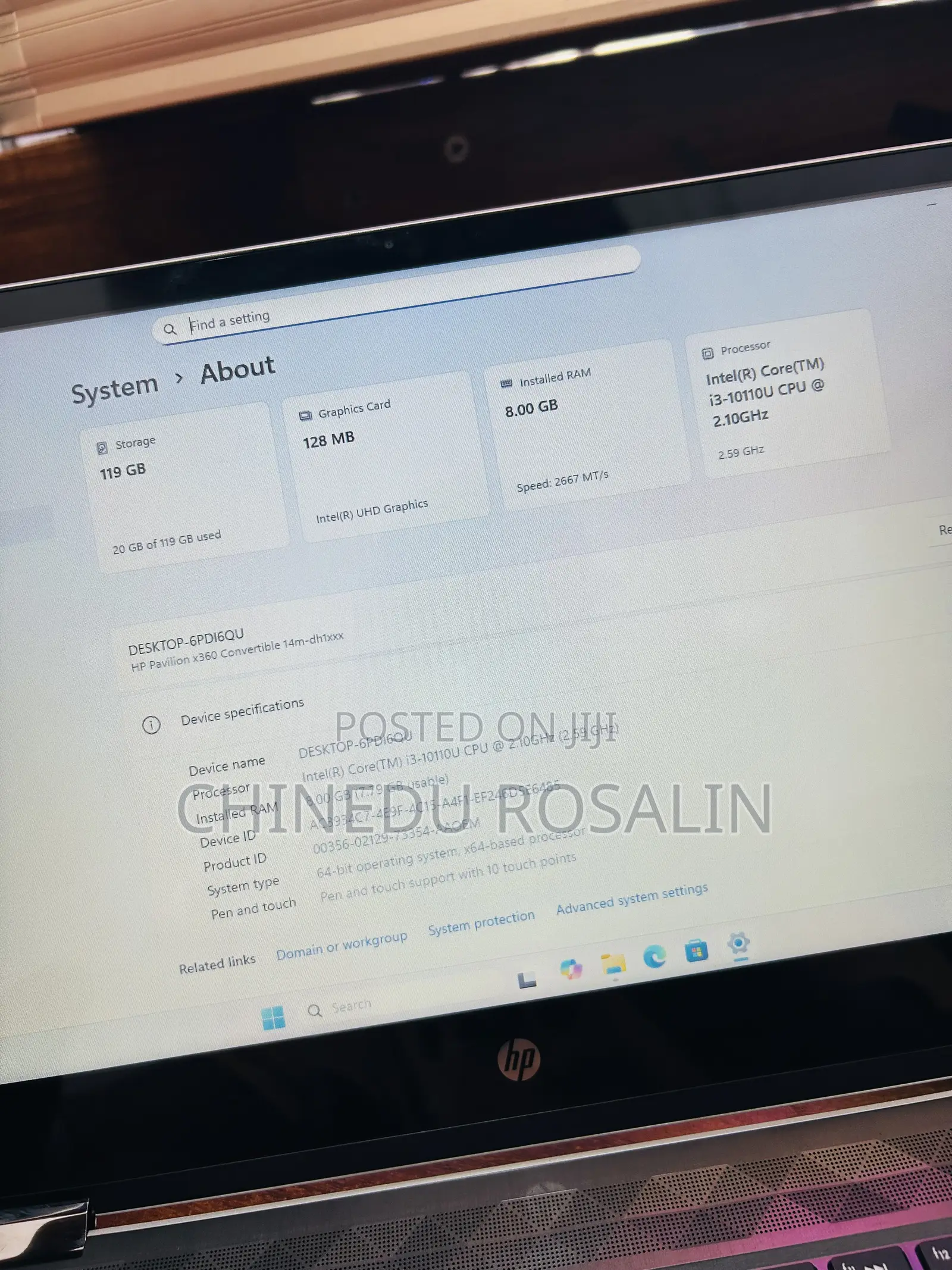 Laptop HP Pavilion 14 8GB Intel Core i3 SSD 128GB