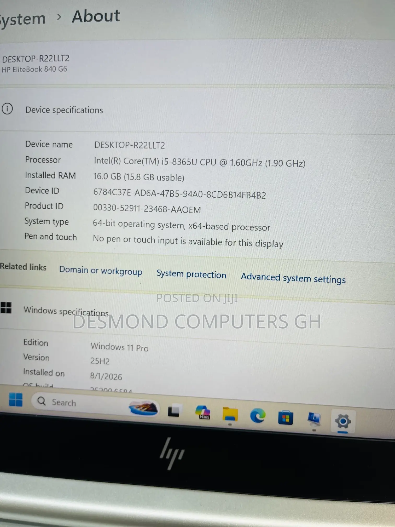 Laptop HP EliteBook 840 G6 16GB Intel Core i5 SSD 512GB