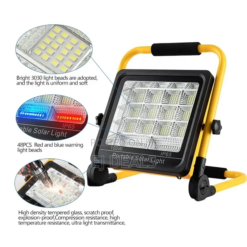 Outdoor Solar Rechargeable Light 50W With Power Bank Emergency Modes