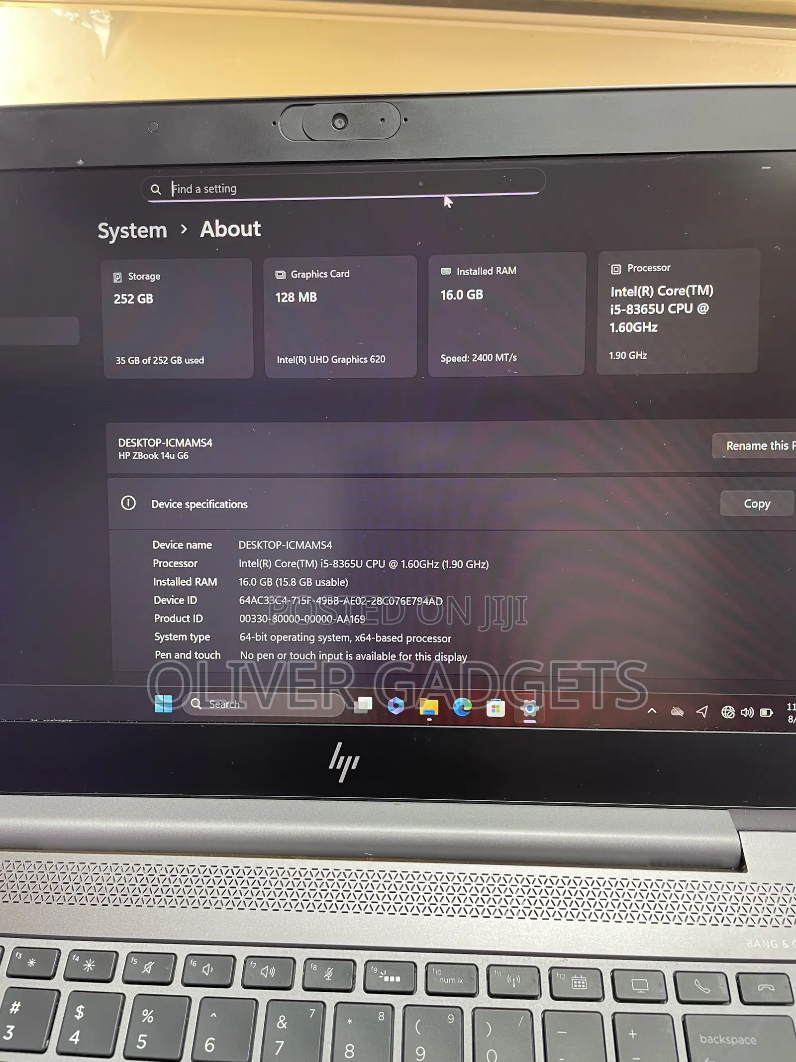 Laptop HP ZBook 14u G6 16GB Intel Core i5 SSD 256GB