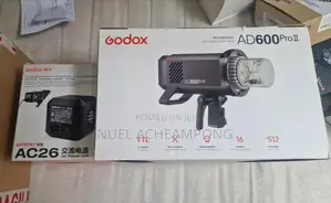 Godox AD600 Pro II, Outdoor Battery AC26 Power Unit for Indoor Use