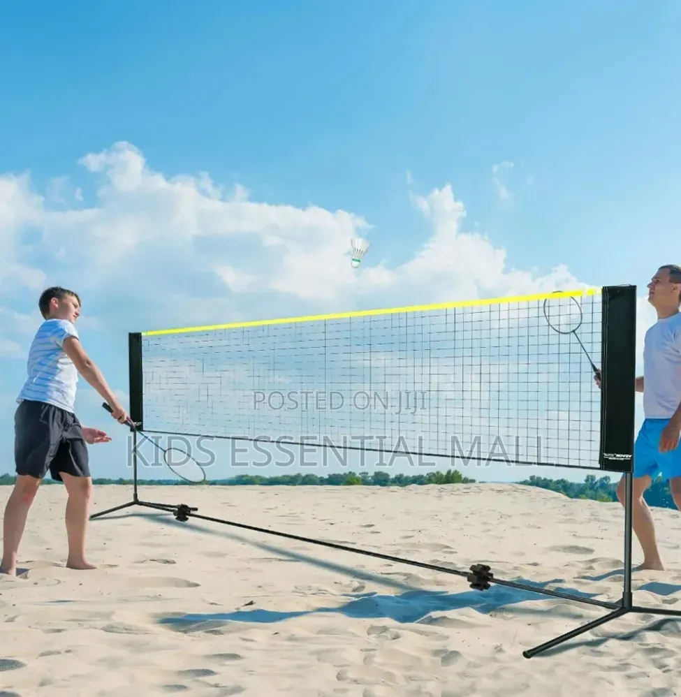 Foldable Volleyball or Long Tennis Net and Stand