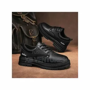 Fashionable Constantine Men's Leather Shoes—Black