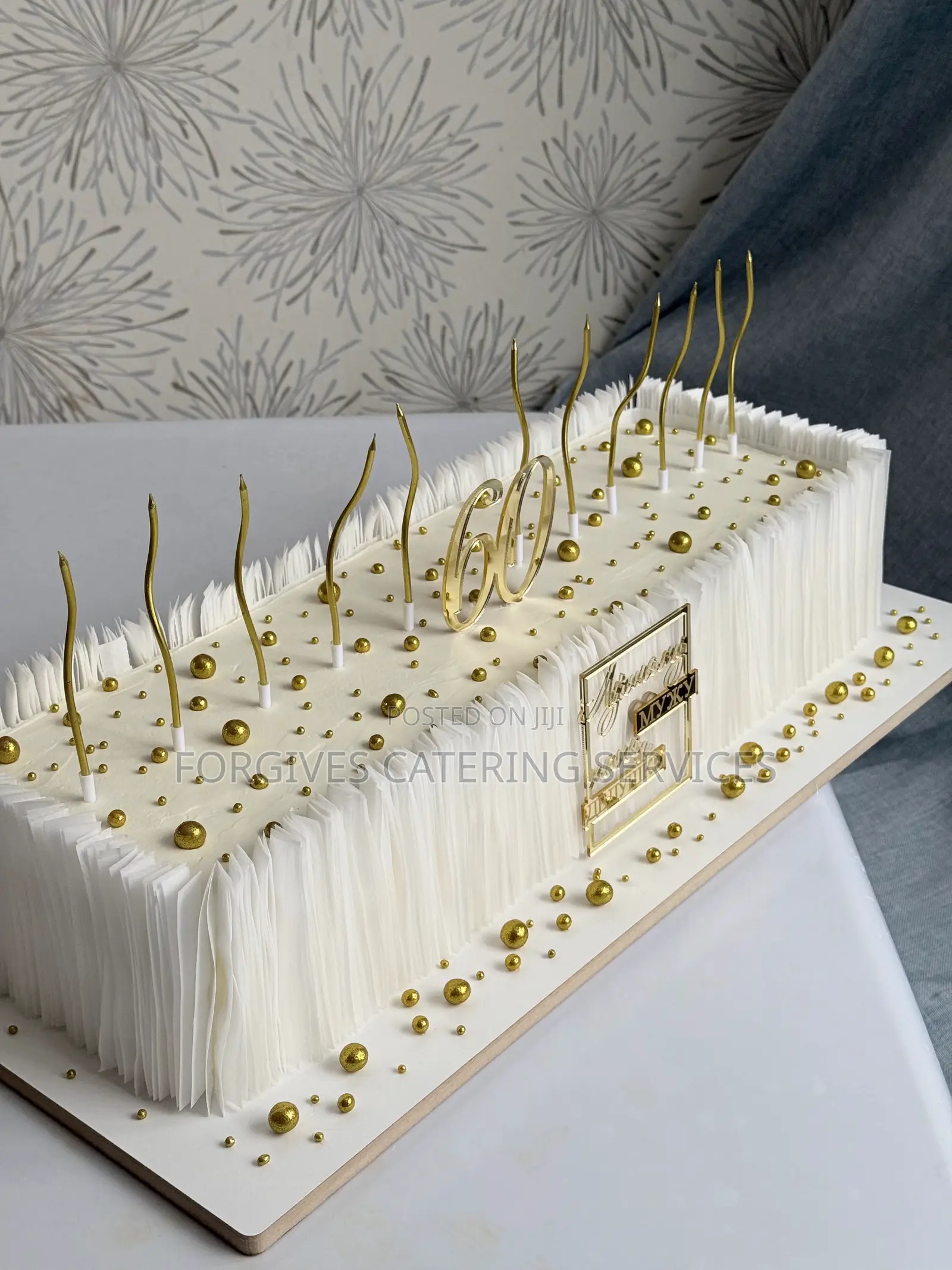 Rectangular Wafer Paper Birthday Cake