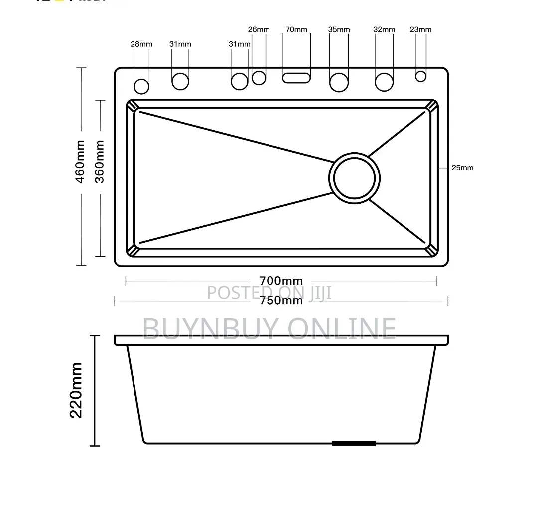Gold 304 Stainless Steel Honeycomb Multifunctional Luxury Kitchen Sink